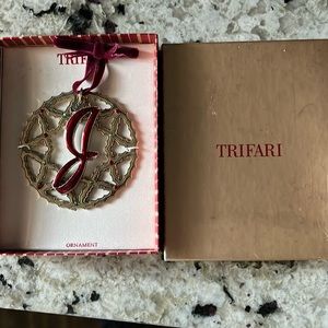 Trifari “J” ornament new in box 2007